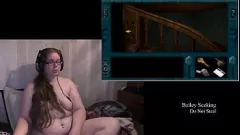 Redare Fata nude gamer Nancy Drew expune țâțe mari în jocul turnului prin partea 5