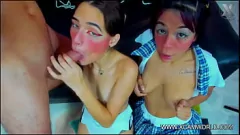 Redare Orgie amatoră în trei cu provocare Deepthroat și cocoși mari